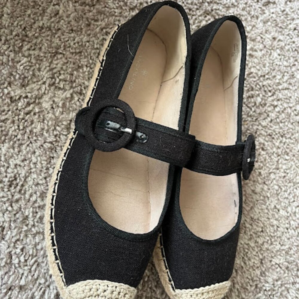Bandolino Women's Pannie Casual Mary Jane Espadrille Flats Size 9